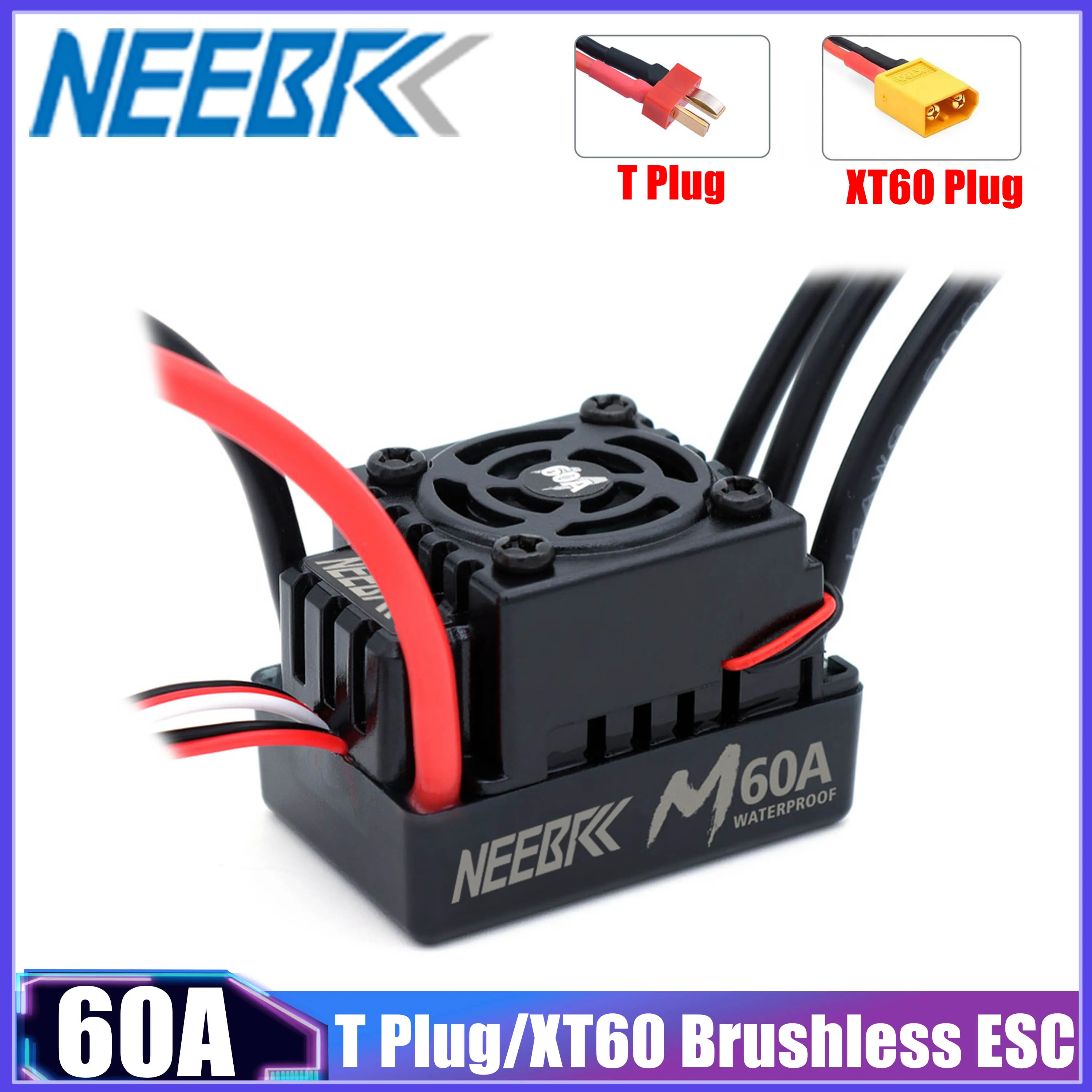 NEERC 60A Бесщеточный ESC T Plug/XT60 Водонепроницаемый электронный регулятор скорости 2-3S LiPo для двигателя 1/10 1/12 RC Автомобиль Грузовик Аксессуары
NEERC 60A Бесщеточный ESC T Plug/XT60 Водонепроницаемый электронный регулятор скорости 2-3S LiPo для двигателя 1/10 1/12 RC Автомобиль Грузовик Аксессуары