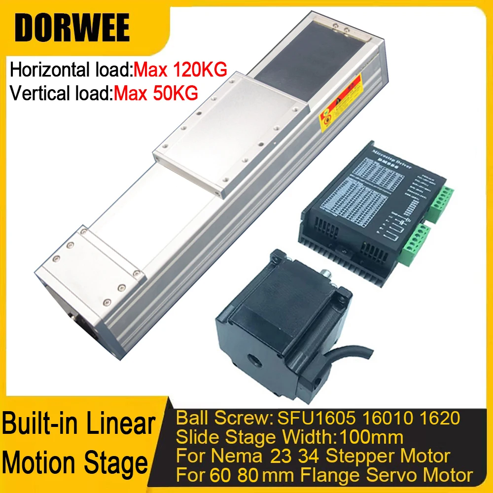 100mm Wide Fully Enclosed Sliding Table High Precision Linear Rail Guide SFU1605/1610 Repeated Accuracy ±0.015mm Max Load 120kg
100mm Wide Fully Enclosed Sliding Table High Precision Linear Rail Guide SFU1605/1610 Repeated Accuracy ±0.015mm Max Load 120kg