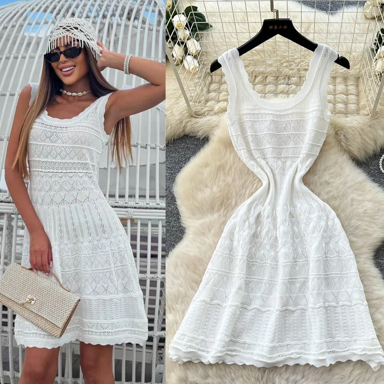 Women Dresses Solid Dress Cut Out A Line Round Neck Sleeveless Knee Length Empire Cinched Waist Slim Fit Casual 2026 Summer
Women Dresses Solid Dress Cut Out A Line Round Neck Sleeveless Knee Length Empire Cinched Waist Slim Fit Casual 2026 Summer