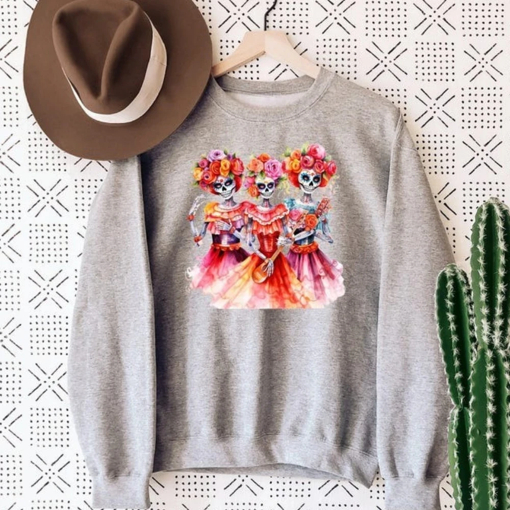 Day of The Dead Clothing Sugar Skull Women Tops Dia De Los Muertos T-Shirt Mexican Festival Costumes Creative Graphic Streetwear
Day of The Dead Clothing Sugar Skull Women Tops Dia De Los Muertos T-Shirt Mexican Festival Costumes Creative Graphic Streetwear