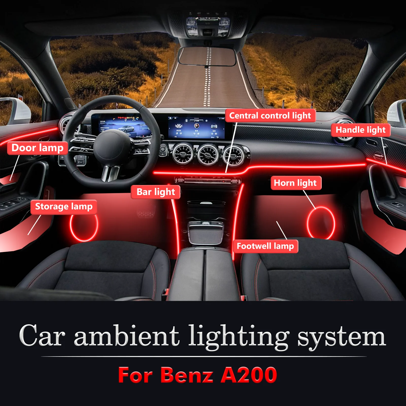 Для BenZ A200 салон автомобиля окружающее освещение RGB 64-цветный светодиодный умный пульт дистанционного управления энергосберегающий набор ламп
Для BenZ A200 салон автомобиля окружающее освещение RGB 64-цветный светодиодный умный пульт дистанционного управления энергосберегающий набор ламп