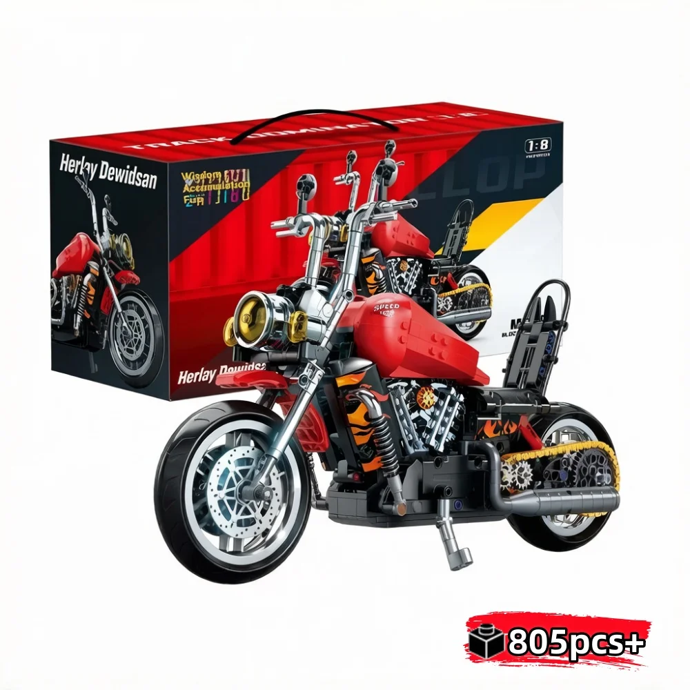 2026 NEW Classic 1:8 Red Racer Motorcycle Building Blocks Set DIY Creative Assembly Toy Birthday Gift for Kids Adults 805pcs
2026 NEW Classic 1:8 Red Racer Motorcycle Building Blocks Set DIY Creative Assembly Toy Birthday Gift for Kids Adults 805pcs