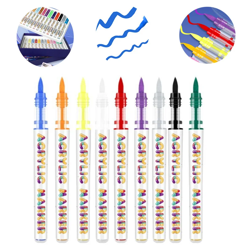 12/18/24 Color Straight Liquid Acrylic Marker Set Can Stack Colors and Not Easy To Pass Through Paper for Art Painting Graffiti
12/18/24 Color Straight Liquid Acrylic Marker Set Can Stack Colors and Not Easy To Pass Through Paper for Art Painting Graffiti