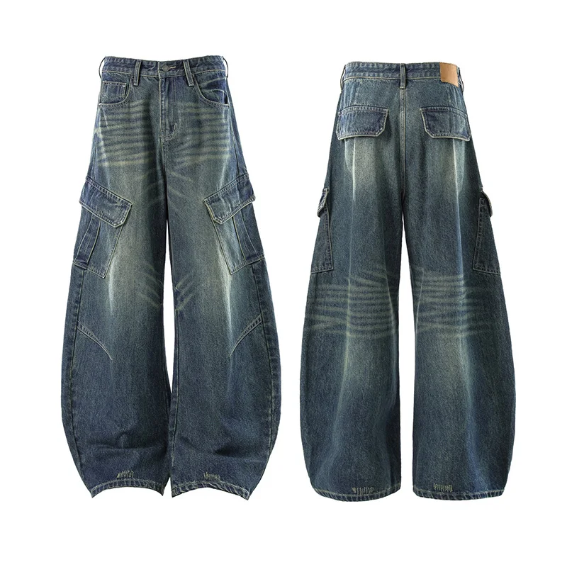Fashionable Casual Multi Pocket Curved Jeans Men'S And Women'S Micro Flared Wide Leg Pants Straight Leg Workwear Pants
Fashionable Casual Multi Pocket Curved Jeans Men'S And Women'S Micro Flared Wide Leg Pants Straight Leg Workwear Pants