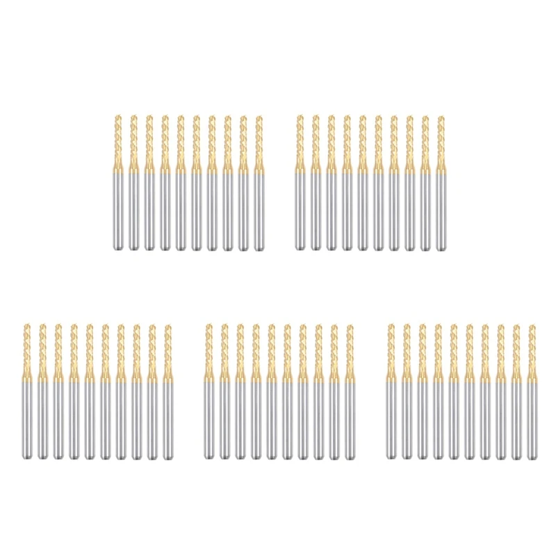 A05I-50PCS Titanium Coat Carbide End Mill Engraving Milling Cutter CNC Router Bits For PCB Machine, 1/8 Inch Shank 2Mm
A05I-50PCS Titanium Coat Carbide End Mill Engraving Milling Cutter CNC Router Bits For PCB Machine, 1/8 Inch Shank 2Mm