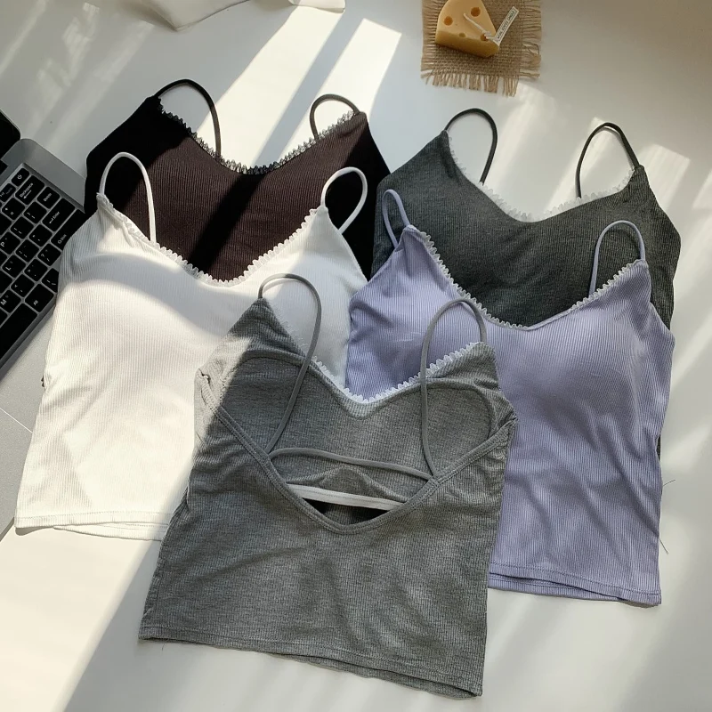 Slimming Lace Patchwork Women's Vest Underwear Single Wear Pure Desire Exquisite Lace Splicing Strap Vest with Chest Pad
Slimming Lace Patchwork Women's Vest Underwear Single Wear Pure Desire Exquisite Lace Splicing Strap Vest with Chest Pad
