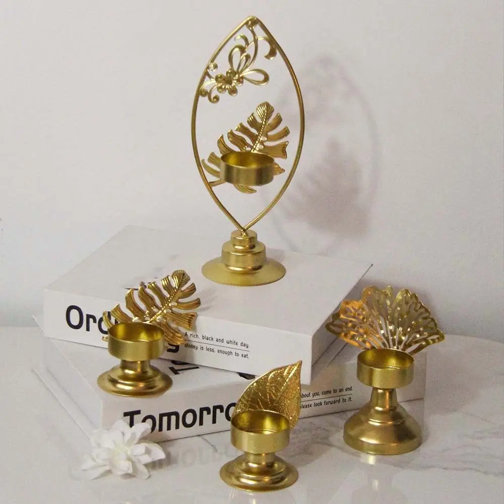 High-grade Rust-proof Leaf Candlestick Stand Durable Unique Iron Candle Holder Golden Aromatherapy Rack Table
High-grade Rust-proof Leaf Candlestick Stand Durable Unique Iron Candle Holder Golden Aromatherapy Rack Table