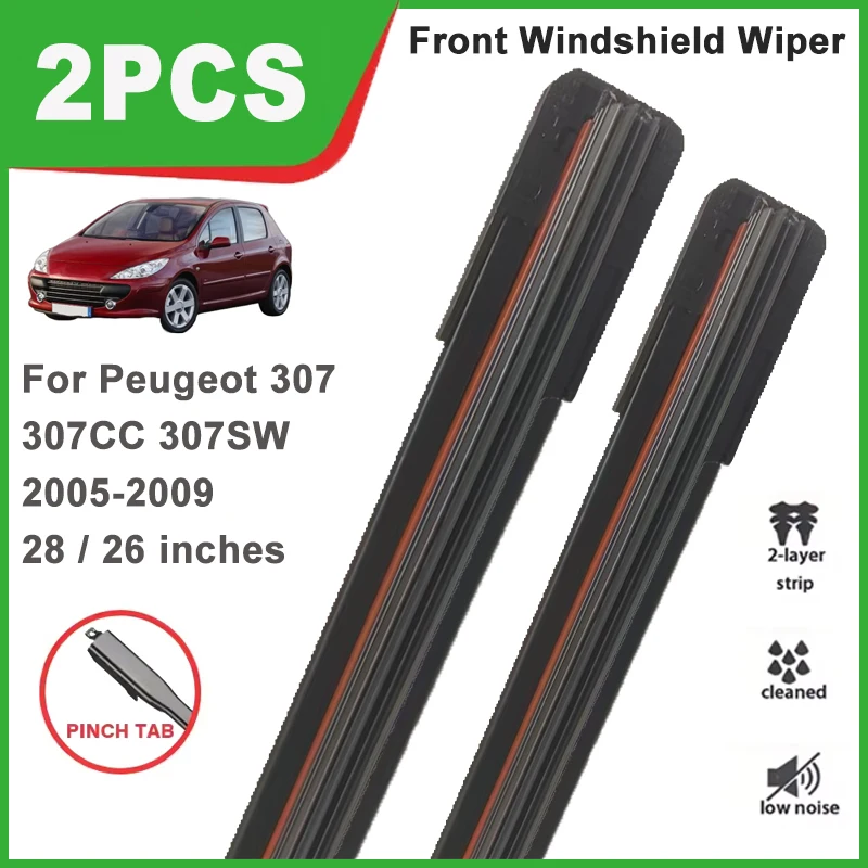 2PCS Double Rubber Front Wiper Blades For Peugeot 307 307CC 307SW 2005-2009 Windshield Windscreen Car Replacement Accessories
2PCS Double Rubber Front Wiper Blades For Peugeot 307 307CC 307SW 2005-2009 Windshield Windscreen Car Replacement Accessories