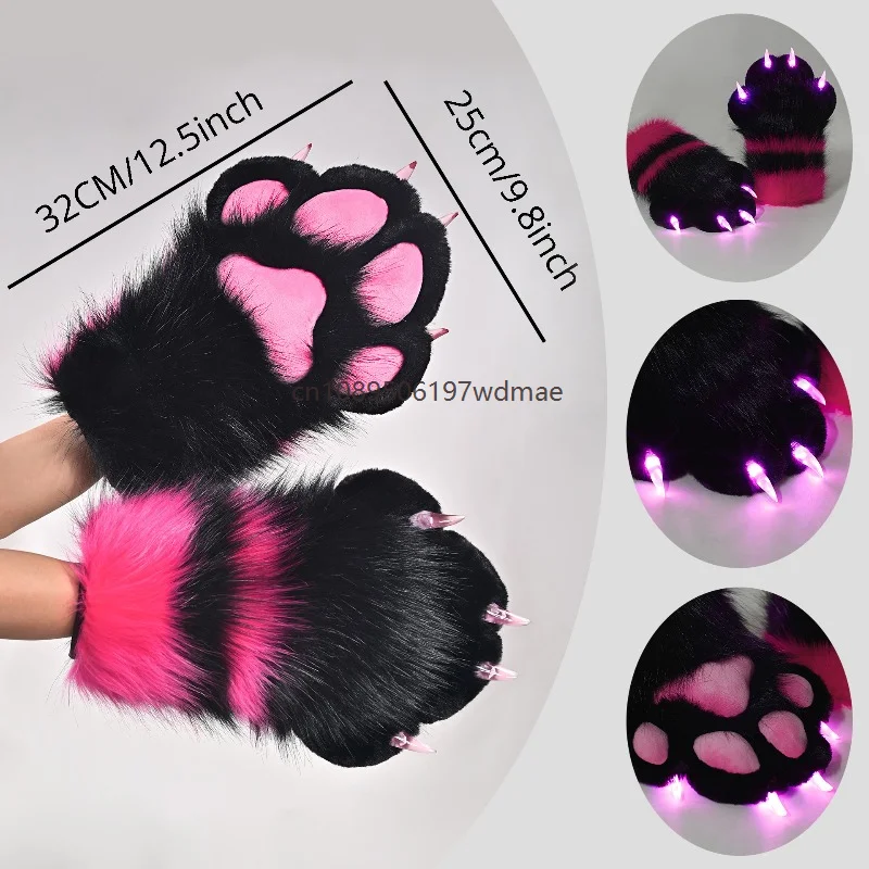 Glowing Kawaii Furry Paws Gloves Fursuit Kigurumi Cat Dog Fox Claw Mittens Animal Plush Gloves Party Gifts Cosplay Props
Glowing Kawaii Furry Paws Gloves Fursuit Kigurumi Cat Dog Fox Claw Mittens Animal Plush Gloves Party Gifts Cosplay Props