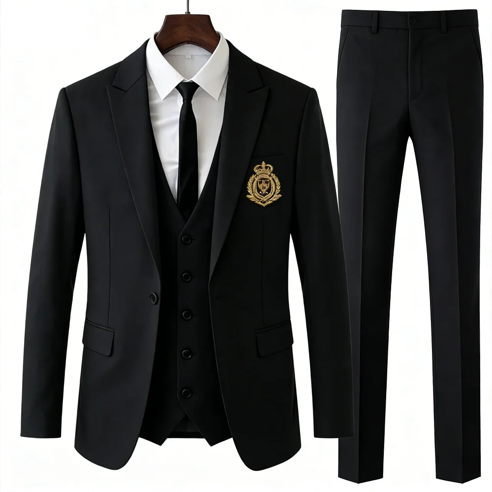 Мужской костюм-тройка Terno Slim Fit, красивый темно-зеленый, пиджак, жилет и брюки, для свадебных торжеств, мужская одежда
Мужской костюм-тройка Terno Slim Fit, красивый темно-зеленый, пиджак, жилет и брюки, для свадебных торжеств, мужская одежда