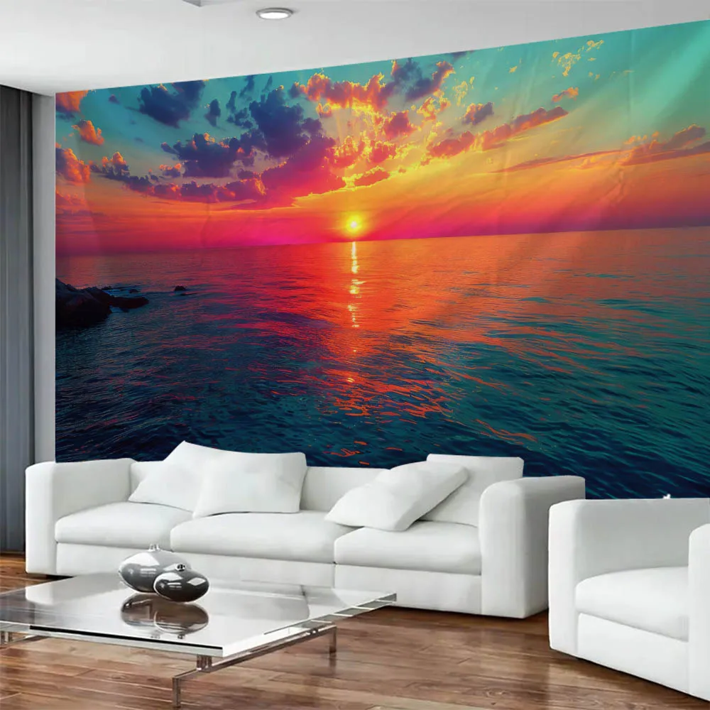 Natural Landscape Tapestry, Multiple Patterns and Sizes, Sea Sunrise Wall Hanging Poster, Aesthetic Living Room Home Decoration
Natural Landscape Tapestry, Multiple Patterns and Sizes, Sea Sunrise Wall Hanging Poster, Aesthetic Living Room Home Decoration