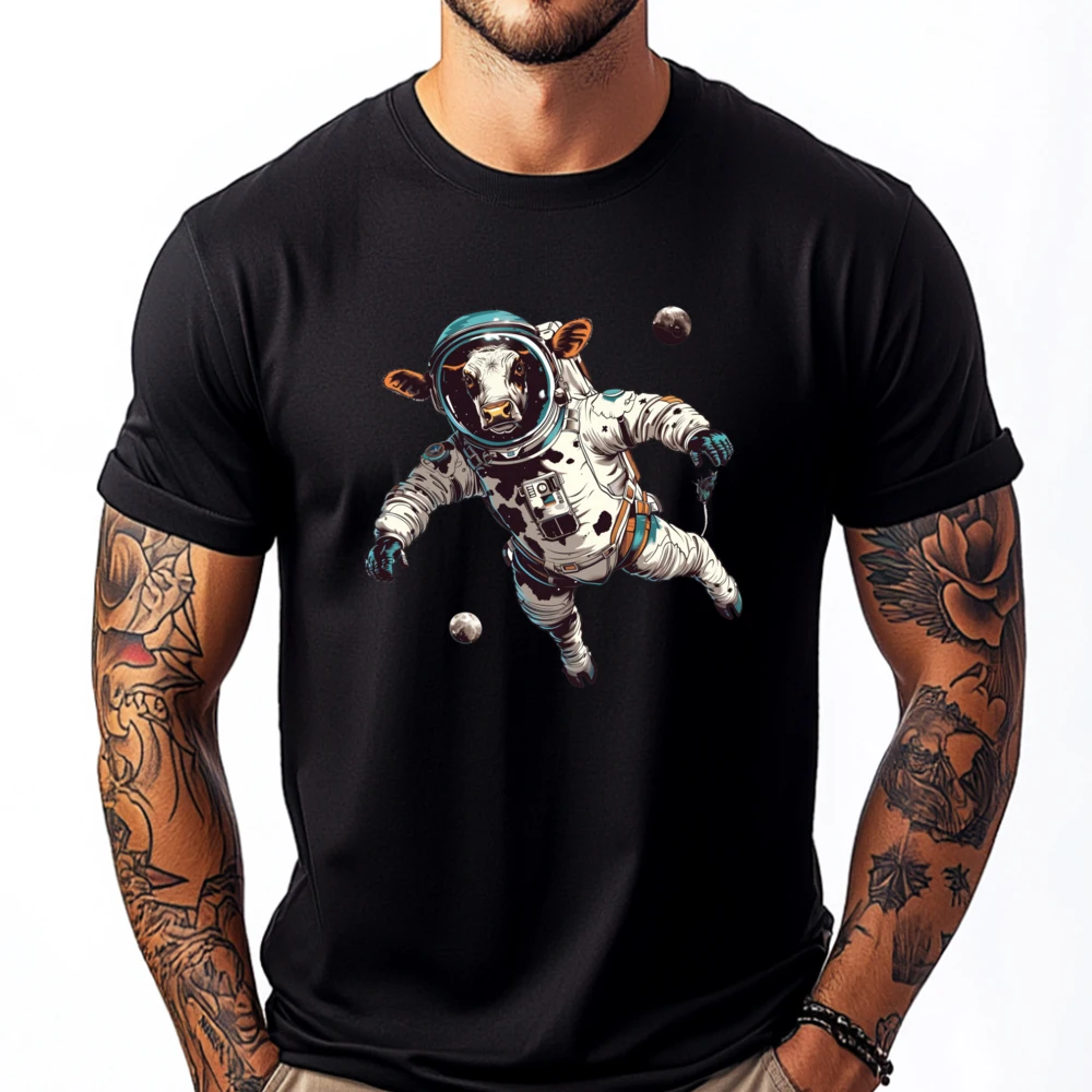 Cow Designs.Funny Cow Astronaut In Space 1956 Graphic Shirts Men Men's Clothes Father's Day Harajuku Clothing
Cow Designs.Funny Cow Astronaut In Space 1956 Graphic Shirts Men Men's Clothes Father's Day Harajuku Clothing