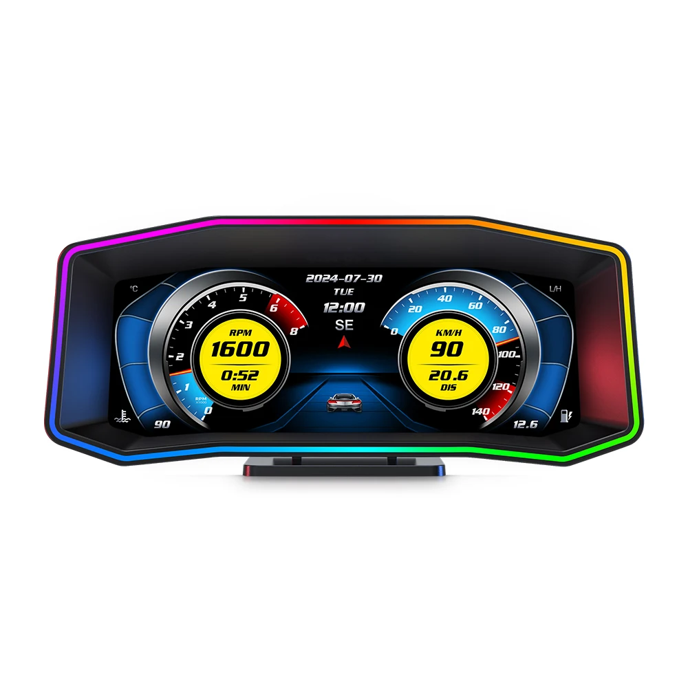 GPS+OBD2 Head Up Display P4 Car HUD Smart Digital Speedometer inclinometro 4X4 Tachometer Slope Meter Turbo Accelerometer Custom
GPS+OBD2 Head Up Display P4 Car HUD Smart Digital Speedometer inclinometro 4X4 Tachometer Slope Meter Turbo Accelerometer Custom
