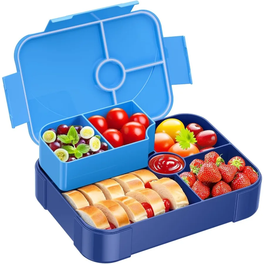 Leakproof Bento Box for Ages 3 to 7 with 6 Compartments Reusable OntheGo Meal and Snack Packing Containers for Back to School B
Leakproof Bento Box for Ages 3 to 7 with 6 Compartments Reusable OntheGo Meal and Snack Packing Containers for Back to School B
