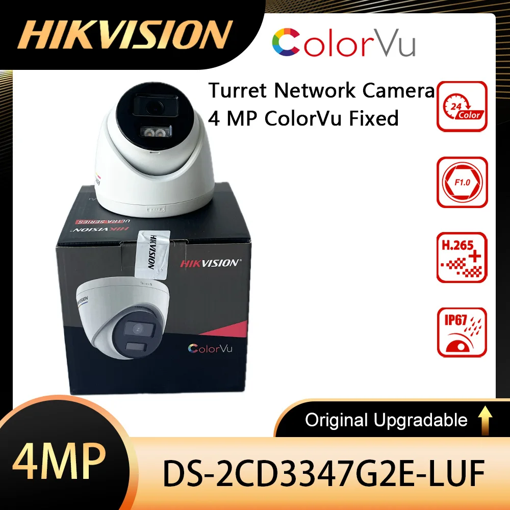 Hikvision DS-2CD3347G2E-LUF Replace DS-2CD1347G2-LUF 4MP Full Color Turret H.265 IP Dome Camera Support EZVIZ PoE IR 30M
Hikvision DS-2CD3347G2E-LUF Replace DS-2CD1347G2-LUF 4MP Full Color Turret H.265 IP Dome Camera Support EZVIZ PoE IR 30M