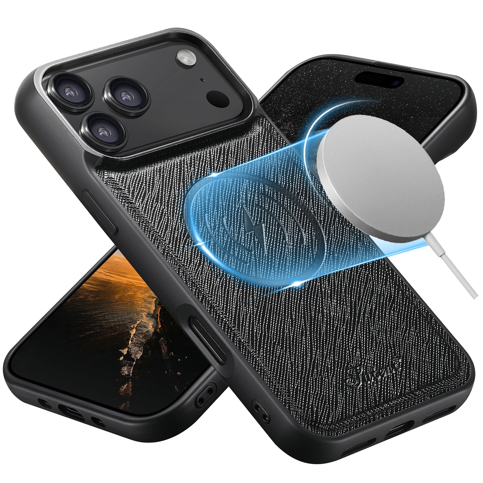 SUTENI Wireless Charging Phone Case Matte Texture Luxury Faux Leather Magnet For iPhone 17 Pro Max 16 Plus 15 14 13 12
SUTENI Wireless Charging Phone Case Matte Texture Luxury Faux Leather Magnet For iPhone 17 Pro Max 16 Plus 15 14 13 12