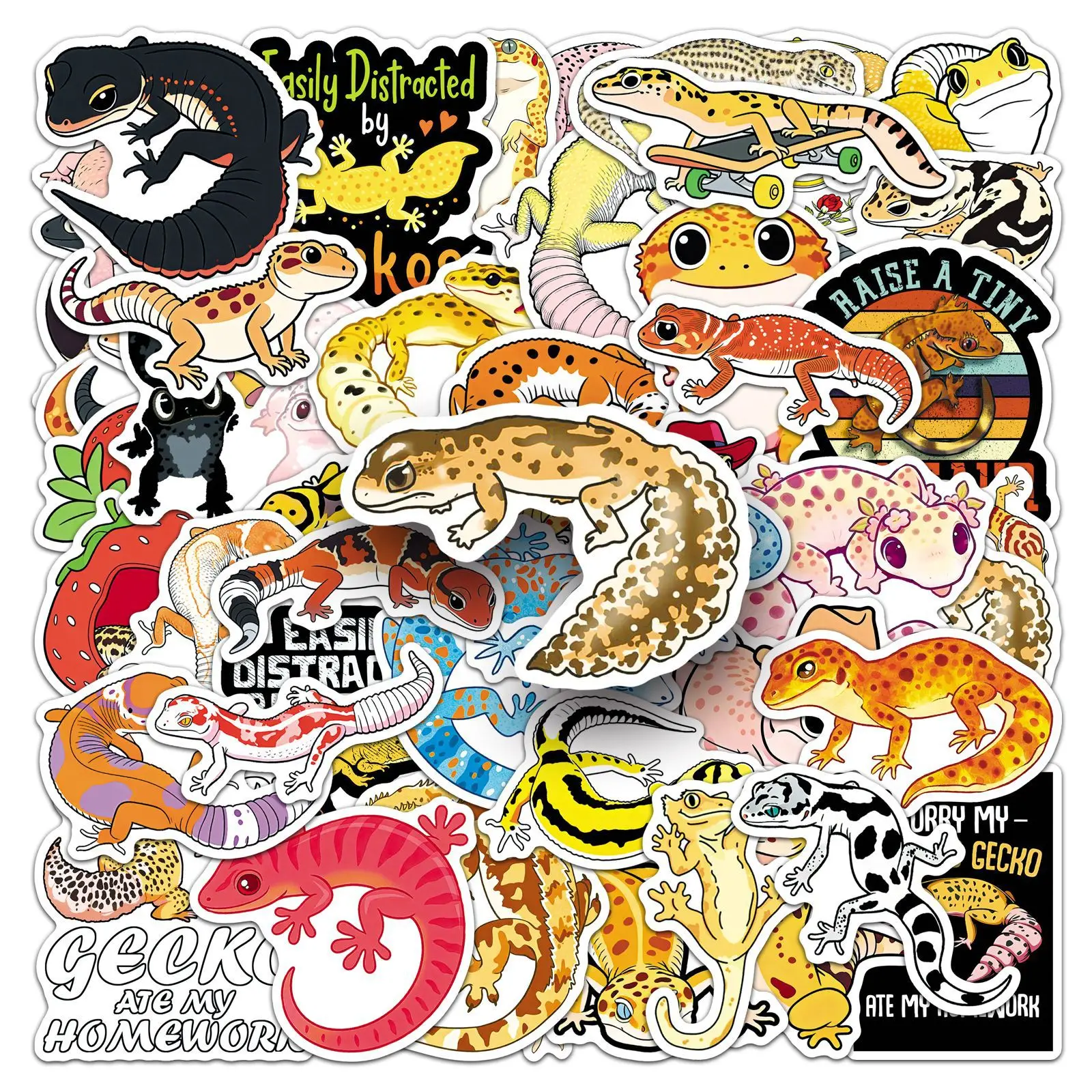 50PCS Funny Animal Gecko Lizard Stickers Creativity For Skateboard Gift Box Bicycle Computer Notebook Car Decals Toys Gifts
50PCS Funny Animal Gecko Lizard Stickers Creativity For Skateboard Gift Box Bicycle Computer Notebook Car Decals Toys Gifts