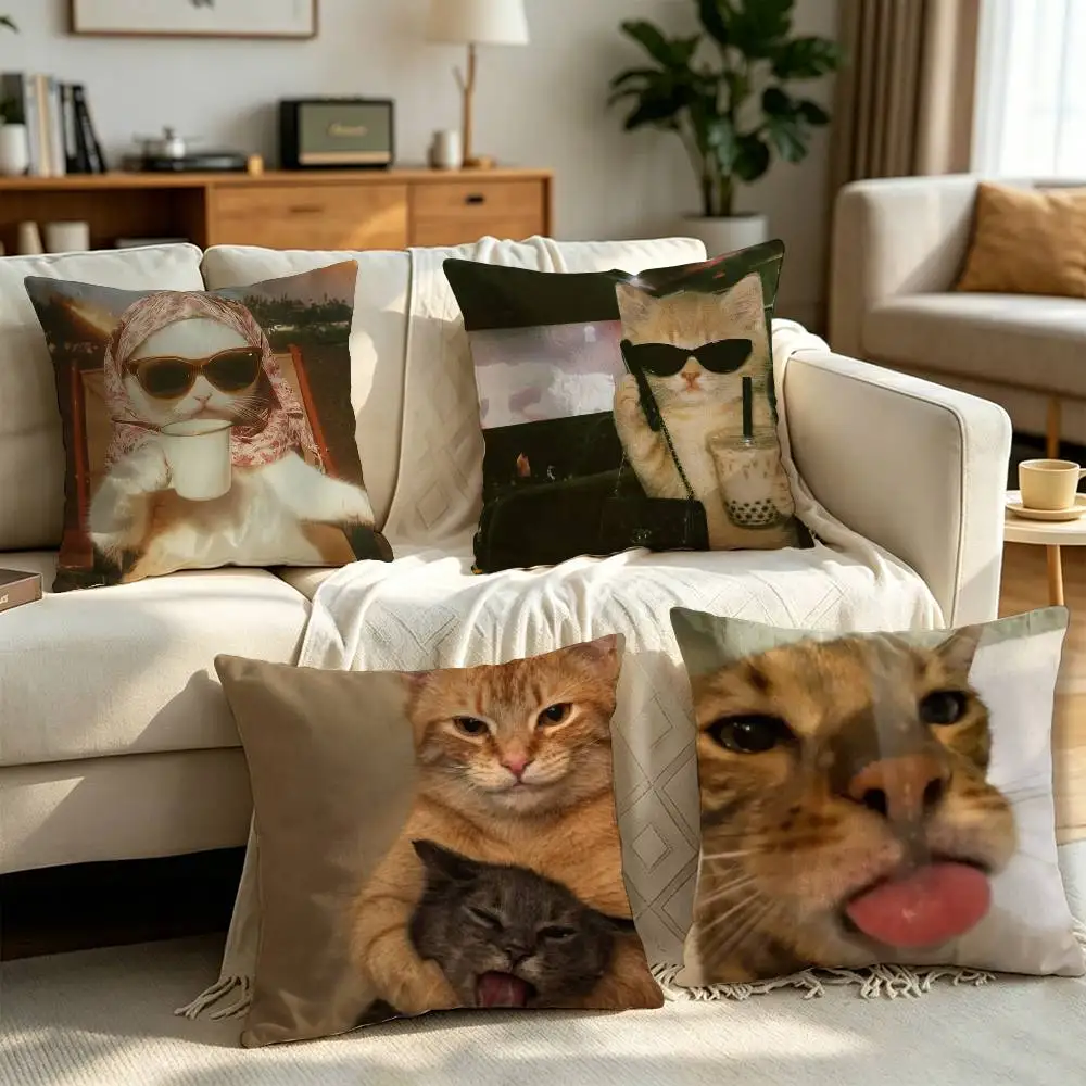 Funny Cats Comical Pillow cover Soft Microfiber Pillowcase Home Sofa Decor Surprise Decorative printed.
Funny Cats Comical Pillow cover Soft Microfiber Pillowcase Home Sofa Decor Surprise Decorative printed.