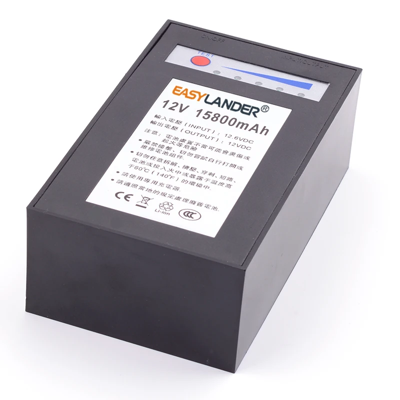 12V 15800mAh Rechargeable li Polymer Li-ion Battery For Photographic lamp Fishing Lights Monitoring equipment Outdoor speakers
12V 15800mAh Rechargeable li Polymer Li-ion Battery For Photographic lamp Fishing Lights Monitoring equipment Outdoor speakers