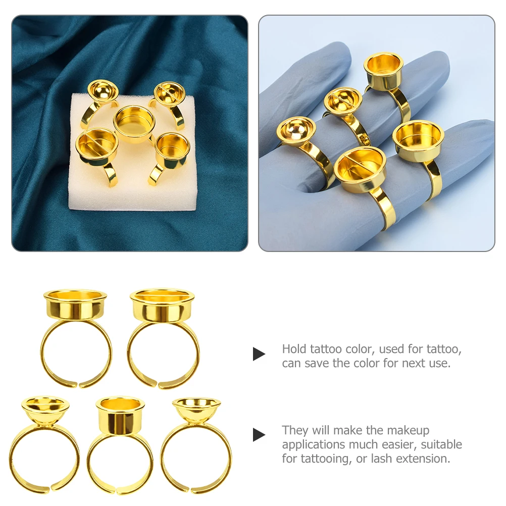 5Pcs Stainless Steel Finger Ring for Glue Pigment Ink Storage Tattooing Lash Extension Portable Makeup Tool Holder
5Pcs Stainless Steel Finger Ring for Glue Pigment Ink Storage Tattooing Lash Extension Portable Makeup Tool Holder