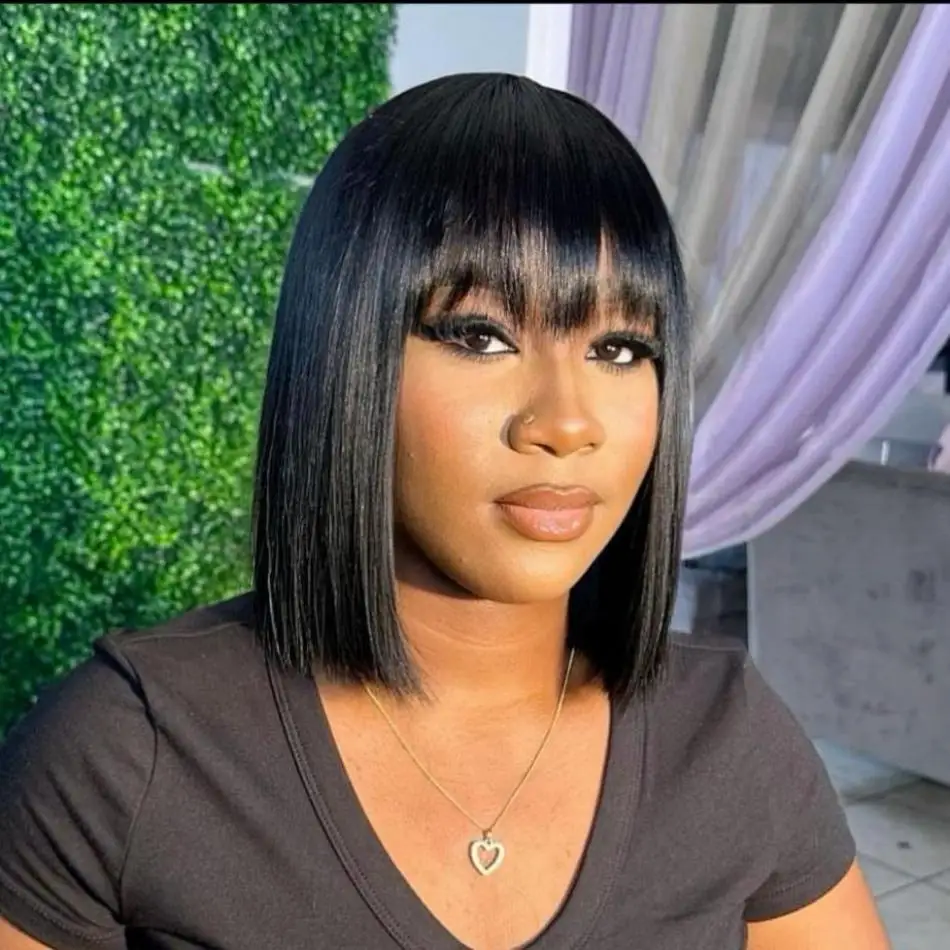 Short Hair Bob Wigs Straight With Bangs Human Hair Wig 3X1 Middle Part Lace Wig Fringe Bob Brazilian Wigs Preplucked For Women
Short Hair Bob Wigs Straight With Bangs Human Hair Wig 3X1 Middle Part Lace Wig Fringe Bob Brazilian Wigs Preplucked For Women