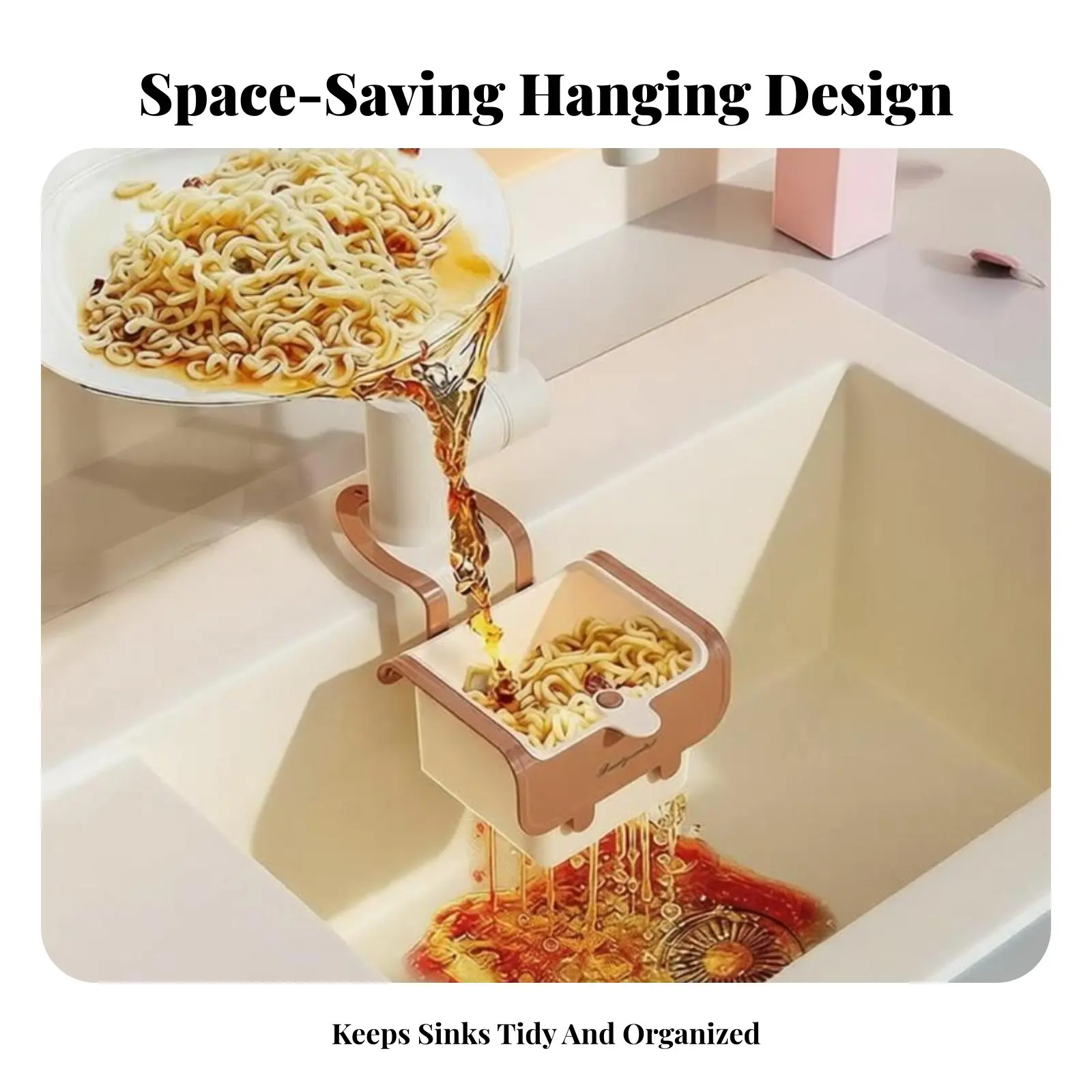 Faucet Hanging Strainer Basket Space-Saving Hanging Food Waste Catcher Kitchen Sink Drain Basket Fast Draining for RV
Faucet Hanging Strainer Basket Space-Saving Hanging Food Waste Catcher Kitchen Sink Drain Basket Fast Draining for RV