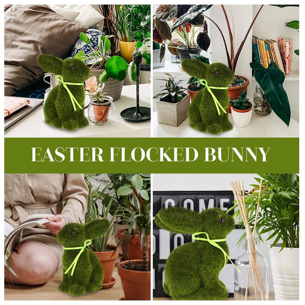 2 Pcs Flocked Bunny Decoration Easter Rabbit Statue Green Medium Home Gift Realistic Safe Plant Model
2 Pcs Flocked Bunny Decoration Easter Rabbit Statue Green Medium Home Gift Realistic Safe Plant Model