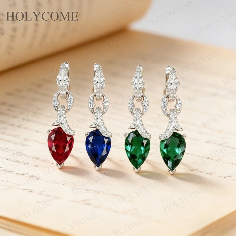 GRA Certified 925 Sterling Silver Earring Lab Ruby Sapphire Columbia Colorful Gemstones For Women Wedding Jewelry Luxury Gifts
GRA Certified 925 Sterling Silver Earring Lab Ruby Sapphire Columbia Colorful Gemstones For Women Wedding Jewelry Luxury Gifts