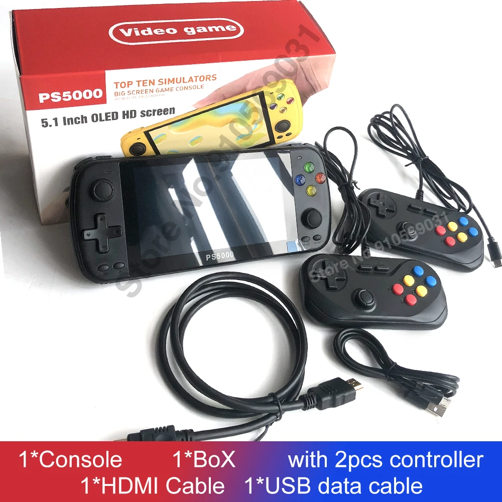 Handheld Portable Game Console PS5000 Game Console 5.1 Inch HD Screen 32G 3000 or 64G 6000 games Retro Video Game Console
Handheld Portable Game Console PS5000 Game Console 5.1 Inch HD Screen 32G 3000 or 64G 6000 games Retro Video Game Console