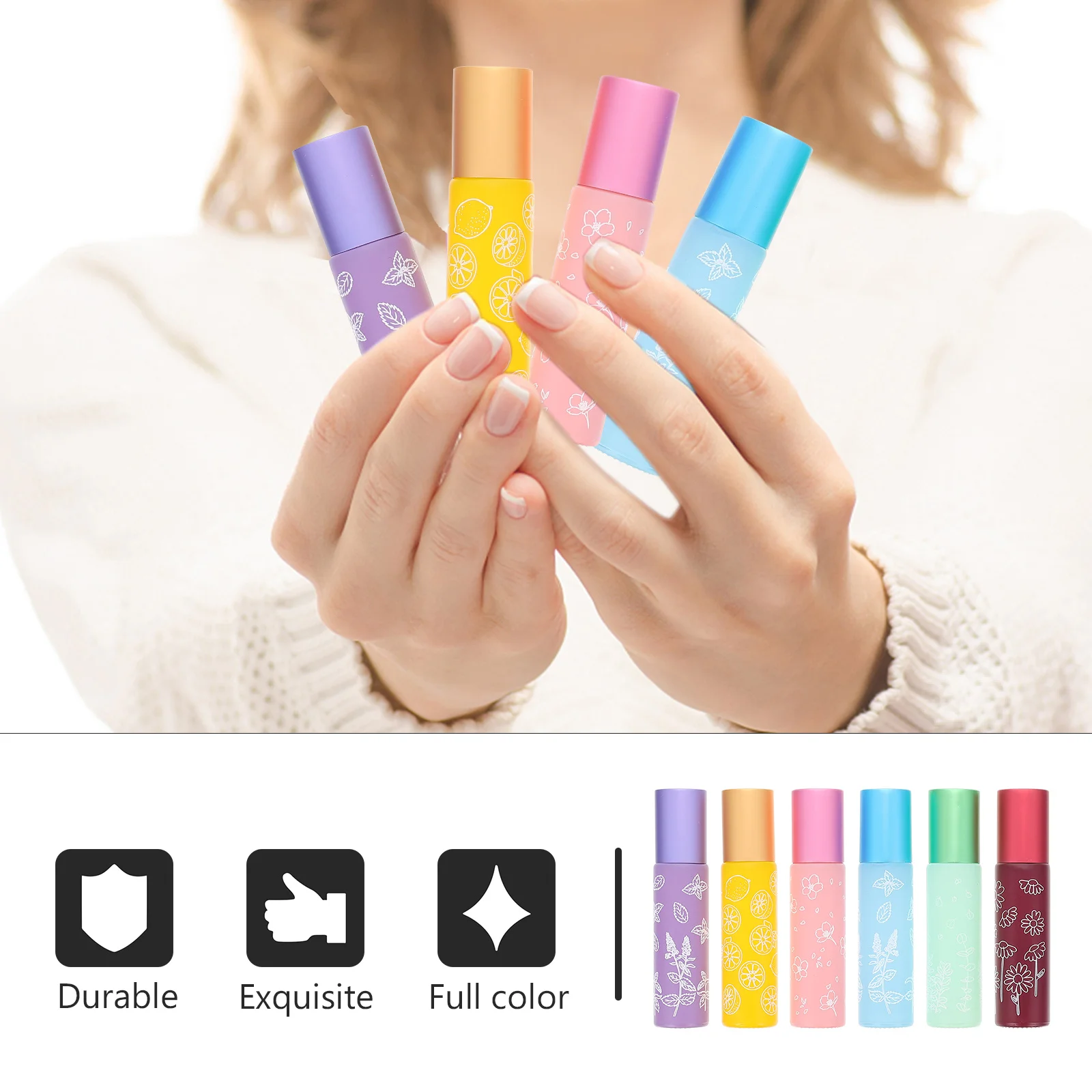 6Pcs Pattern Printed Roller Bottles Essential Oils Perfume Portable Refillable Multipurpose Travel Leakproof Perfume Bottle
6Pcs Pattern Printed Roller Bottles Essential Oils Perfume Portable Refillable Multipurpose Travel Leakproof Perfume Bottle