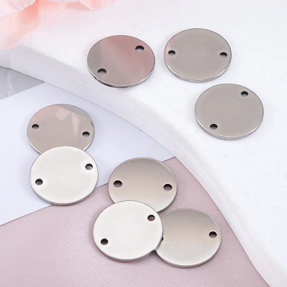 10pcs 10/12MM Stainless Steel Round Charms Pendants Bracelet Two Hole Connectors for Jewelry Making DIY Necklace Charm Findings
10pcs 10/12MM Stainless Steel Round Charms Pendants Bracelet Two Hole Connectors for Jewelry Making DIY Necklace Charm Findings