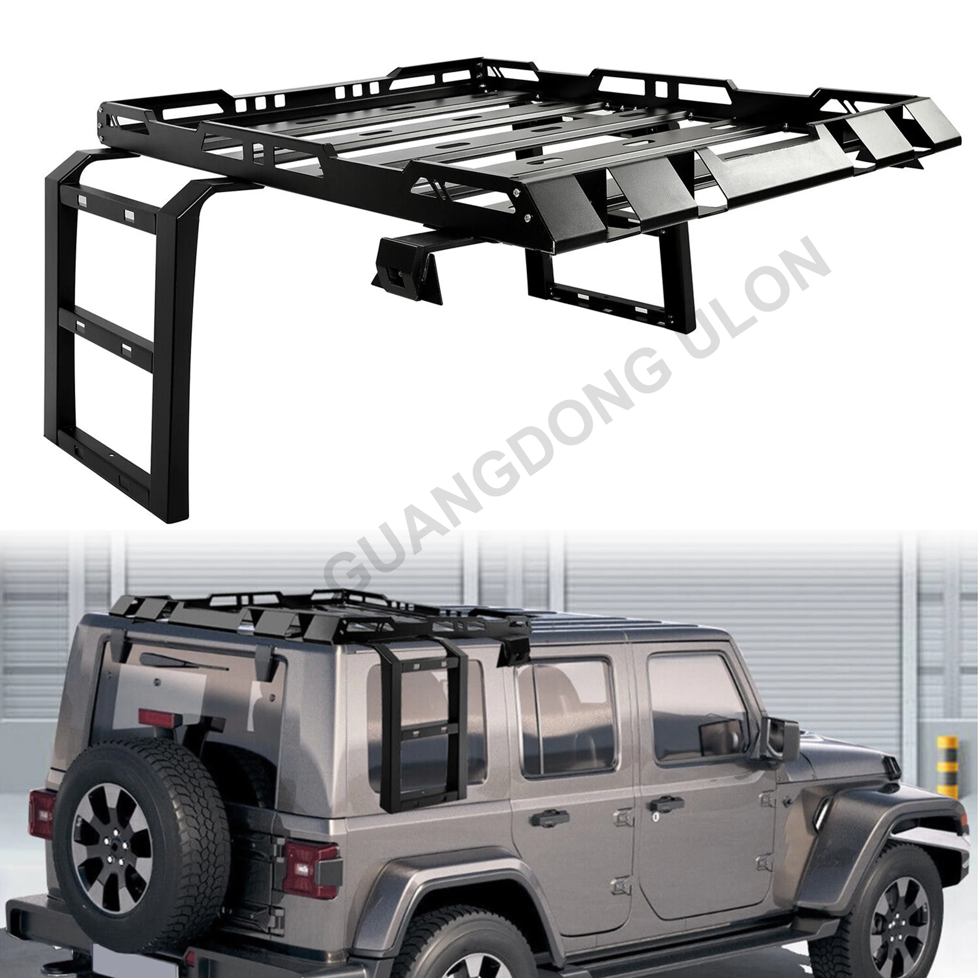 Heavy Duty JK Roof Rack Luggage Carrier Top Cargo Basket With 2 Side Ladders Fit Jeep Wrangler JK 2007-2018
Heavy Duty JK Roof Rack Luggage Carrier Top Cargo Basket With 2 Side Ladders Fit Jeep Wrangler JK 2007-2018