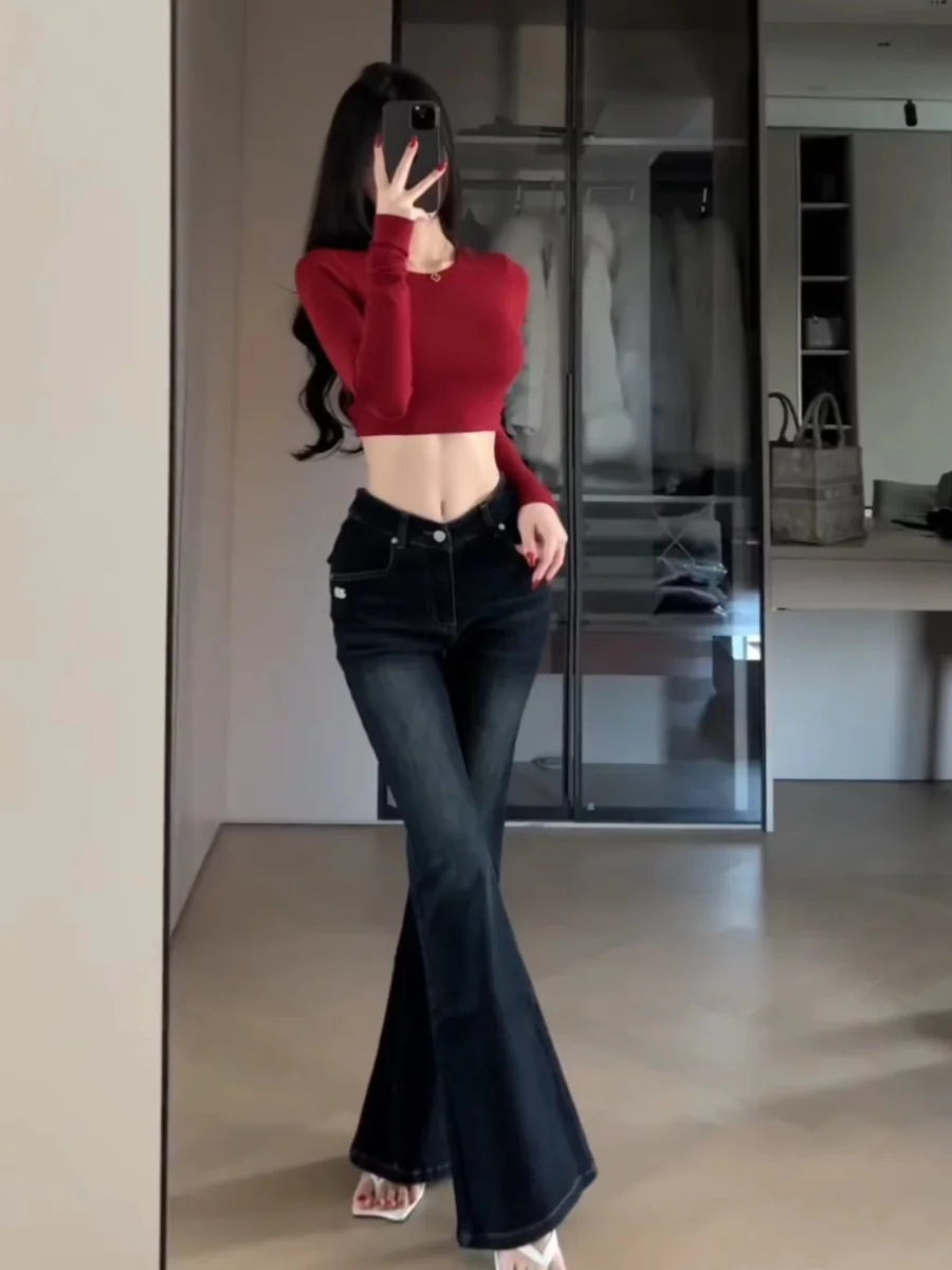 High Waist Flared Jeans Women's Long Pants Retro Waed out Stretchy Butt Lifting Slimming Faionable Floor-Length Casual Co...
High Waist Flared Jeans Women's Long Pants Retro Waed out Stretchy Butt Lifting Slimming Faionable Floor-Length Casual Co...