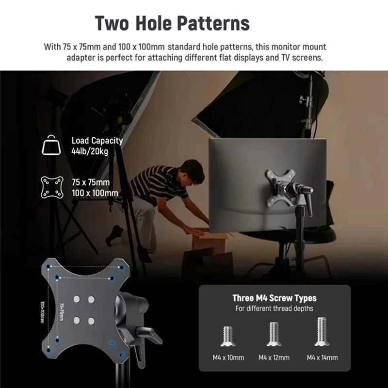 BNVN-MA016 Monitor Mount Adapter Arca Quick Release 360° Rotatable Ball Heads Monitor Back Panel Mount Light Stand Adapte
BNVN-MA016 Monitor Mount Adapter Arca Quick Release 360° Rotatable Ball Heads Monitor Back Panel Mount Light Stand Adapte