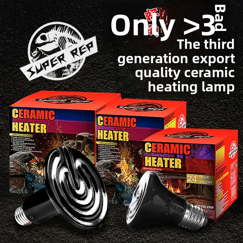 SuperRep Ceramic Heat Emitter for Pet Habitats - 24/7 No-Light Warming Bulb for Snakes, Turtles & Small Animals-Terrarium Heater
SuperRep Ceramic Heat Emitter for Pet Habitats - 24/7 No-Light Warming Bulb for Snakes, Turtles & Small Animals-Terrarium Heater