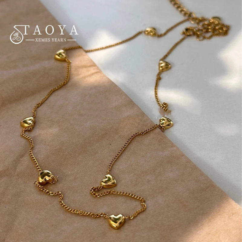 Versatile Stainless steel Gold Colour Chain Heart-Shaped Necklace For Women's Sexy Collarbone Chain Trend Jewelry Accessories
Versatile Stainless steel Gold Colour Chain Heart-Shaped Necklace For Women's Sexy Collarbone Chain Trend Jewelry Accessories