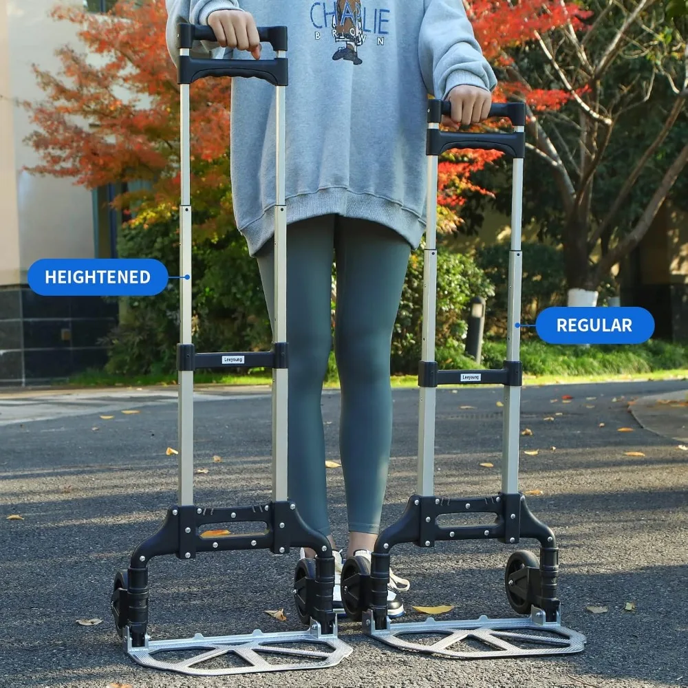 Folding Hand Truck and Dolly, Aluminum Extended Handle Hand Cart, 175 lb Capacity and 43.31" Long Telescoping Handle for Moving
Folding Hand Truck and Dolly, Aluminum Extended Handle Hand Cart, 175 lb Capacity and 43.31" Long Telescoping Handle for Moving