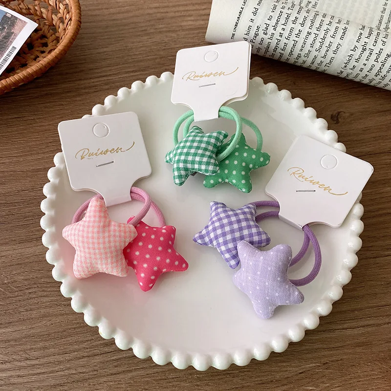 2 Pack Fabric Stuffed Star Plaid Polka Dot Scrunchie for Girls Korean Sweet High Elasticity Daily Ponytail
2 Pack Fabric Stuffed Star Plaid Polka Dot Scrunchie for Girls Korean Sweet High Elasticity Daily Ponytail