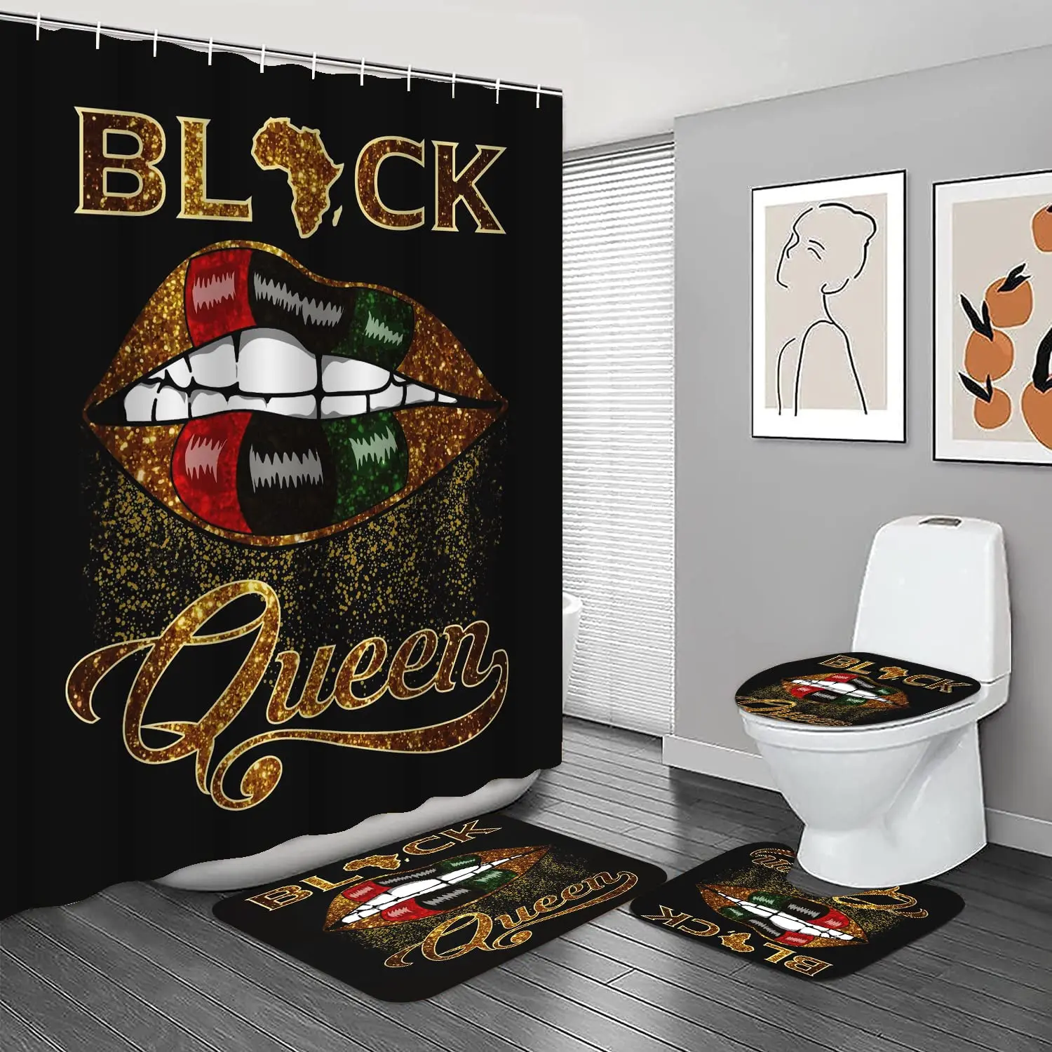 Sexy Lips Fabric Shower Curtain Waterproof Durable Bathroom Curtains Set Back Bath Mat Sets Toilet Lid Cover Anti-slip Carpet
Sexy Lips Fabric Shower Curtain Waterproof Durable Bathroom Curtains Set Back Bath Mat Sets Toilet Lid Cover Anti-slip Carpet