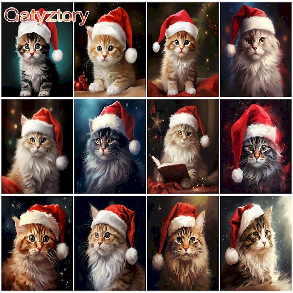 GATYZTORY DIY Painting By Numbers Kits Christmas Cat Paint By Numbers Frameless Digital Hand Painting On Canvas Home Decoration
GATYZTORY DIY Painting By Numbers Kits Christmas Cat Paint By Numbers Frameless Digital Hand Painting On Canvas Home Decoration