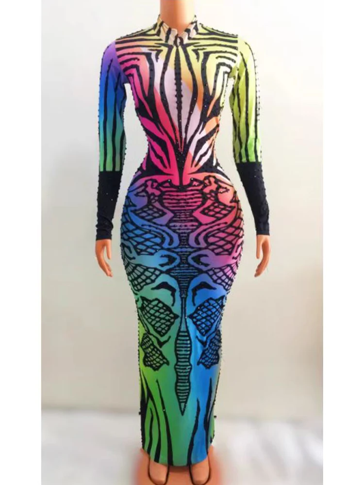 High Quality Hot Diamond Elastic Printed Long Dress 2024 New Fashion Custom Women'S Clothing
High Quality Hot Diamond Elastic Printed Long Dress 2024 New Fashion Custom Women'S Clothing
