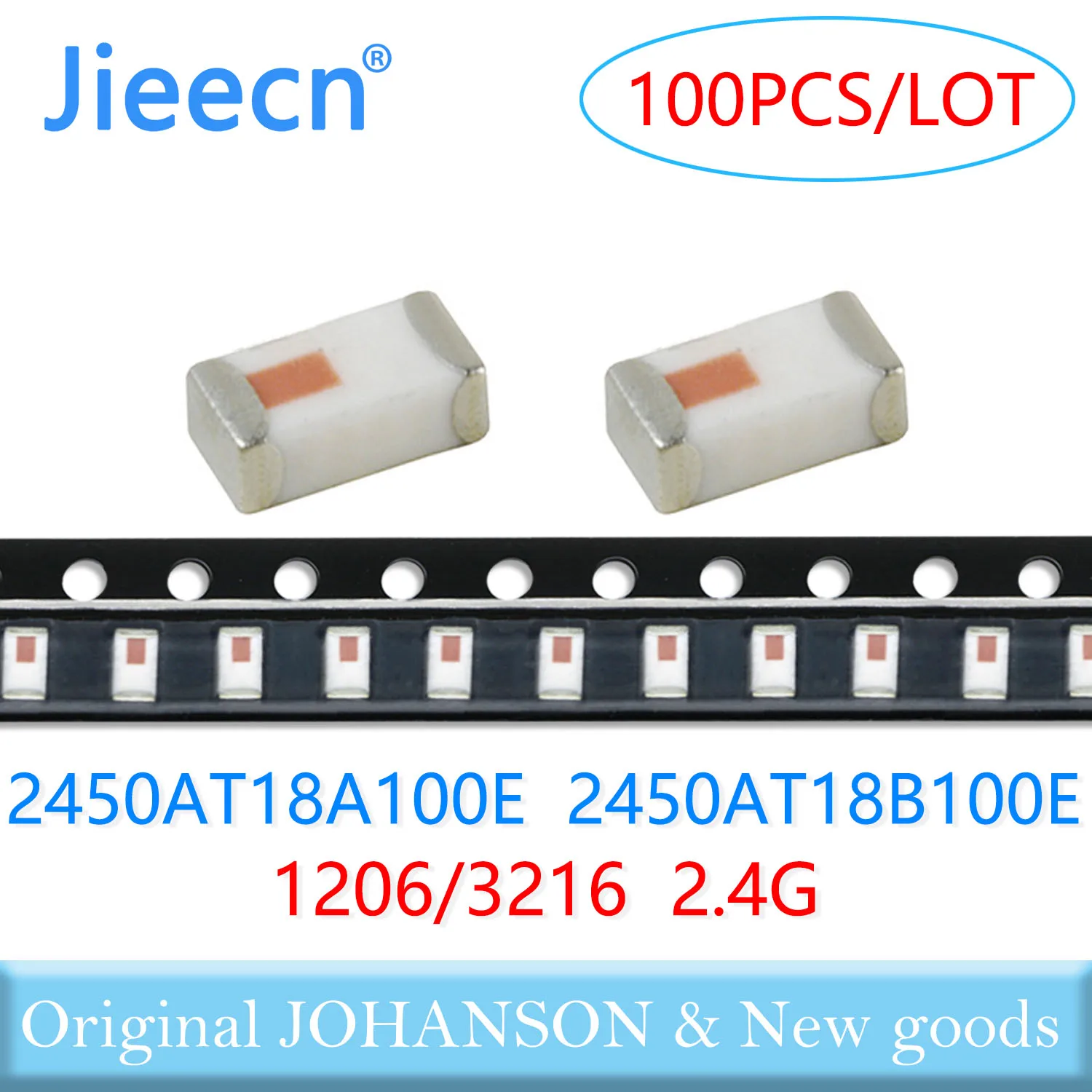 Jieecn 100 шт. 1206/3216 2450AT18B100E 2450AT18-A100E 2,4G 3 мм Bluetooth SMD Высокое качество оригинал JOHANSON
Jieecn 100 шт. 1206/3216 2450AT18B100E 2450AT18-A100E 2,4G 3 мм Bluetooth SMD Высокое качество оригинал JOHANSON