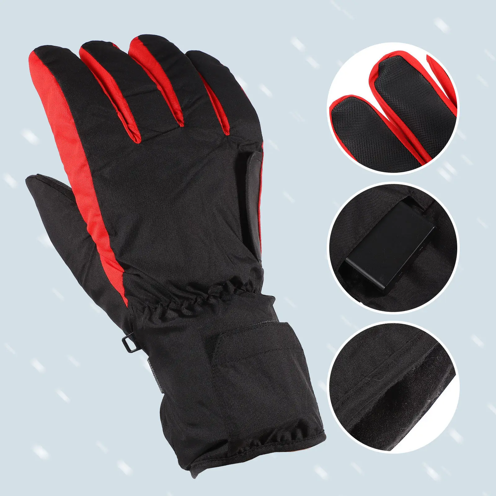 1Pair Heated Gloves Full Finger Heat Elements Fast Warm Even Heating Soft Elastic Flexible Winter Mitten for Riding Skiing
1Pair Heated Gloves Full Finger Heat Elements Fast Warm Even Heating Soft Elastic Flexible Winter Mitten for Riding Skiing