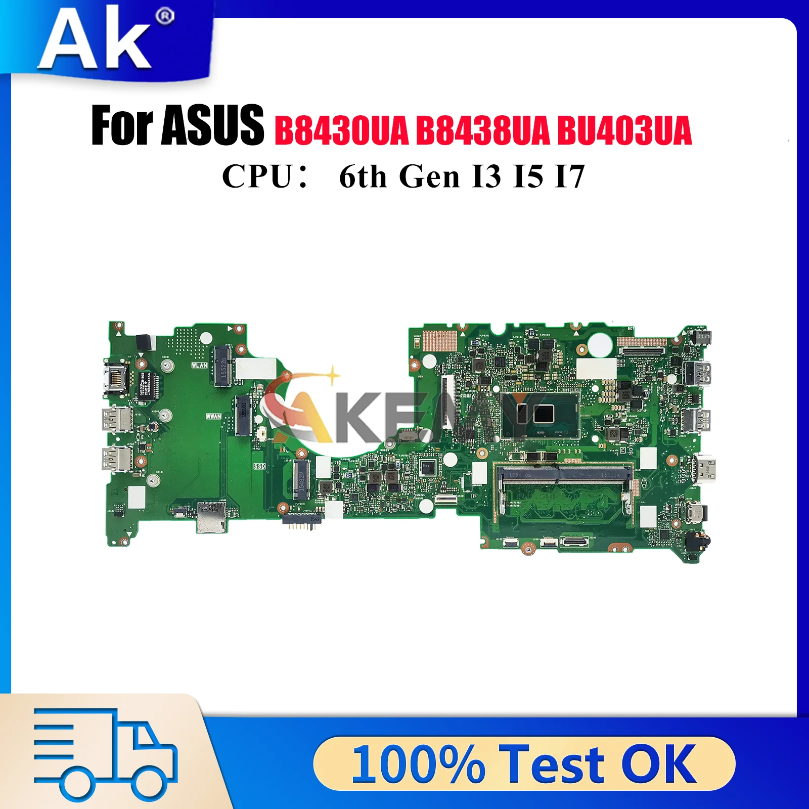 BU403UA Laptop Motherboard For ASUS ExpertBook B8438UA BU403UA BU403U B8430UA Notebook Mainboard With I3 I5 I7 CPU 100% tests OK 
BU403UA Laptop Motherboard For ASUS ExpertBook B8438UA BU403UA BU403U B8430UA Notebook Mainboard With I3 I5 I7 CPU 100% tests OK