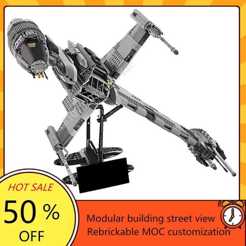 1487 шт. B-wing Starfighter, космическая война, оружие MOC, космический корабль, боевая модель, строительные блоки, архитектура, сделай сам, сборная модель, игрушка в подарок
1487 шт. B-wing Starfighter, космическая война, оружие MOC, космический корабль, боевая модель, строительные блоки, архитектура, сделай сам, сборная модель, игрушка в подарок