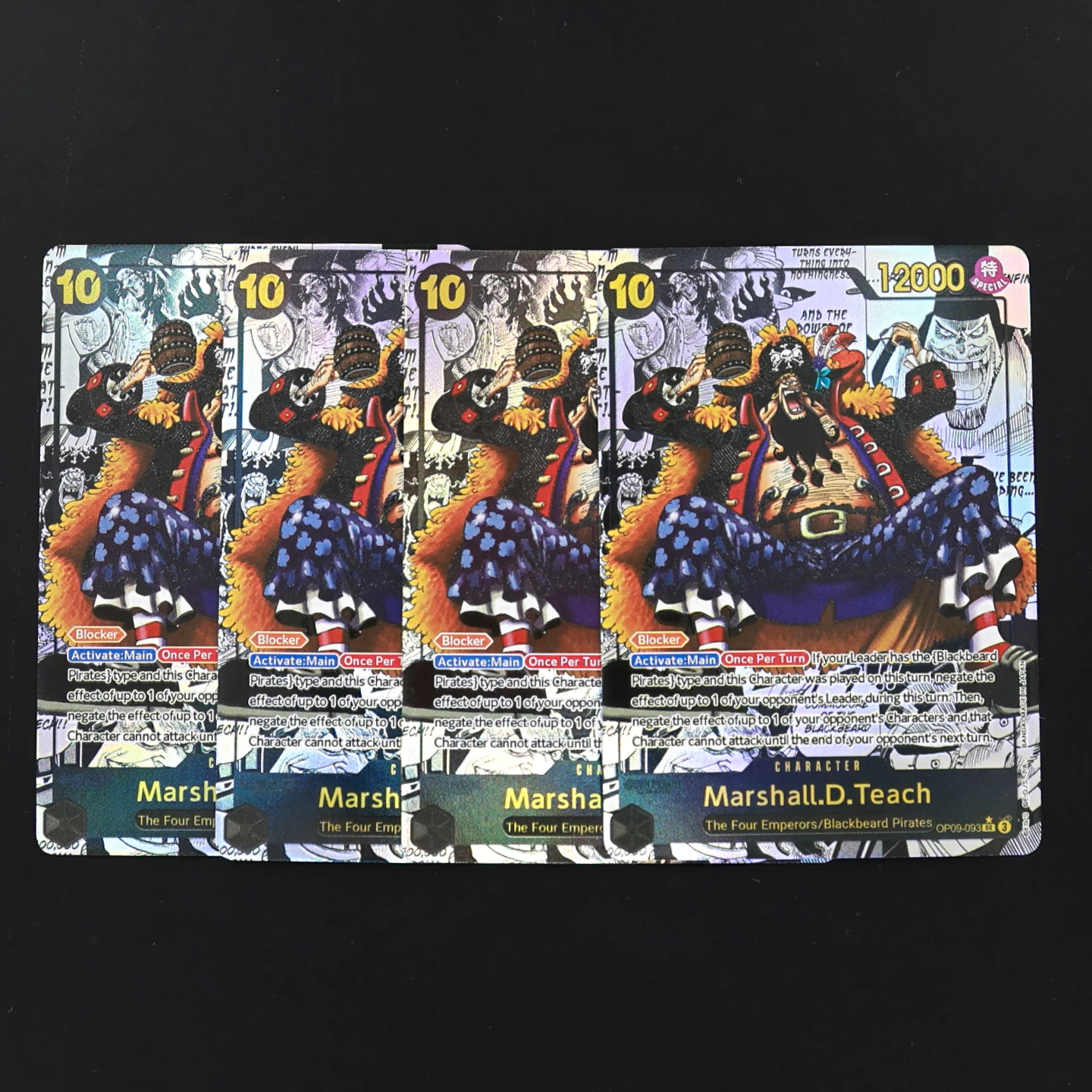 OP09-093 Teach One Piece TCG OPCG English Manga card 10 cost Black Teach Textured Foil Card
OP09-093 Teach One Piece TCG OPCG English Manga card 10 cost Black Teach Textured Foil Card