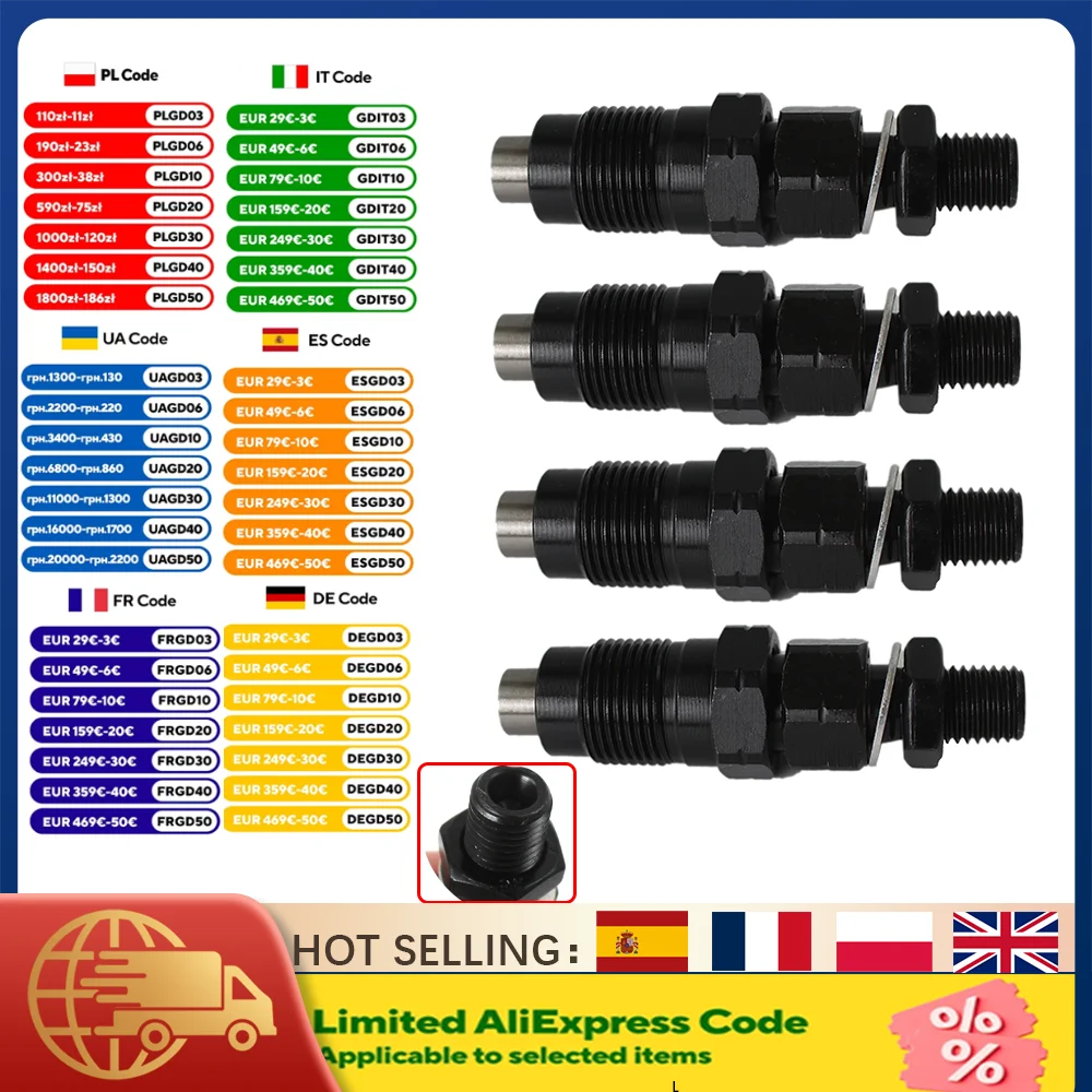 4PCS New Diesel Fuel Injectors for Nissan Navara QD32 D22 3.2L Engine Replacement Parts with Washers High Performance 
4PCS New Diesel Fuel Injectors for Nissan Navara QD32 D22 3.2L Engine Replacement Parts with Washers High Performance