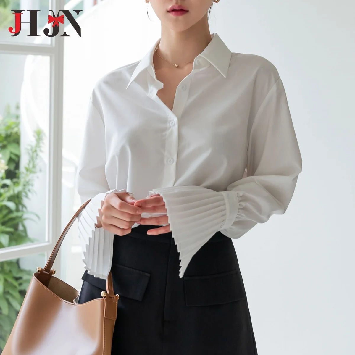 Shirt Women Long Sleeve Fashion Loose Fit Design Solid Korean Style Comfortable Autumn Folds All-match Office Lady Simple New
Shirt Women Long Sleeve Fashion Loose Fit Design Solid Korean Style Comfortable Autumn Folds All-match Office Lady Simple New