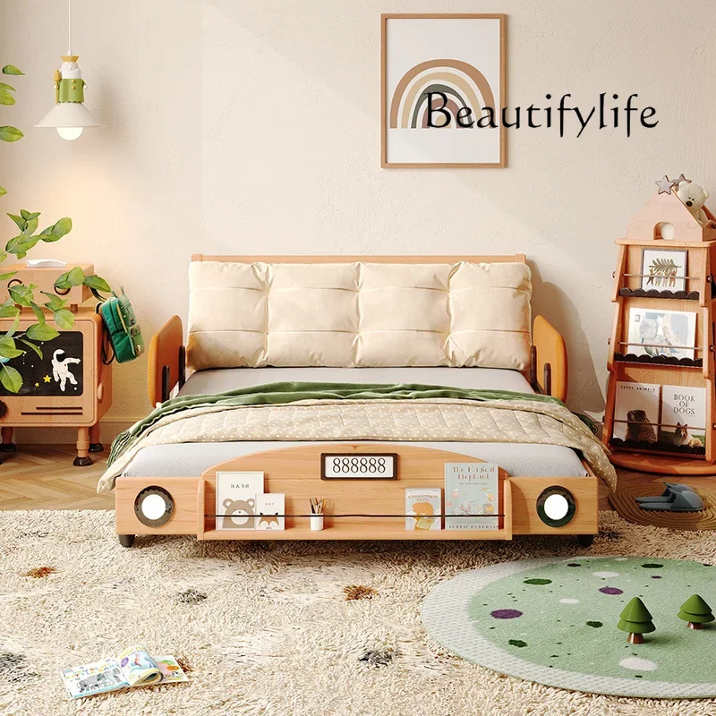 X36 Car Bed Solid Wood With Guardrail Bedside Lamp Bedroom Beech Japanese Single Bed
X36 Car Bed Solid Wood With Guardrail Bedside Lamp Bedroom Beech Japanese Single Bed