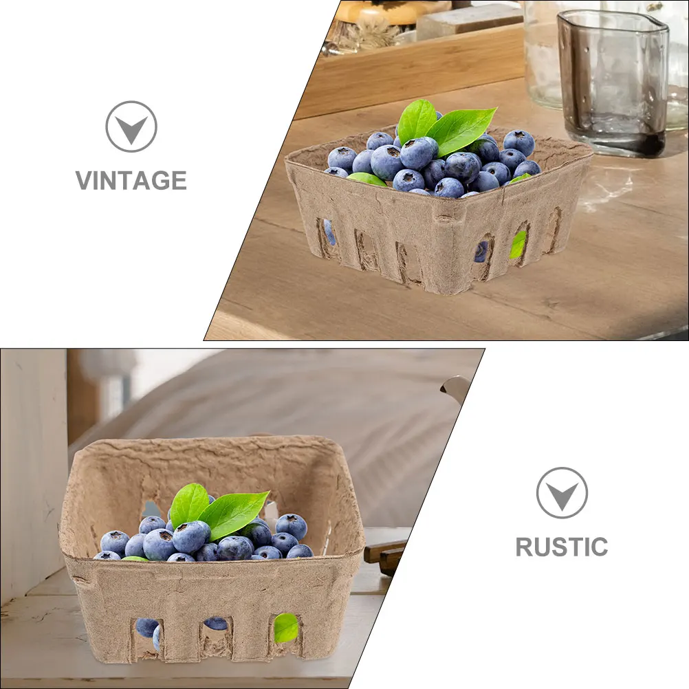 40pcs Blueberry Tray Berry Basket Fruit Container Molded Pulp Paper Vegetable Storage Supplies Strawberries Holder
40pcs Blueberry Tray Berry Basket Fruit Container Molded Pulp Paper Vegetable Storage Supplies Strawberries Holder